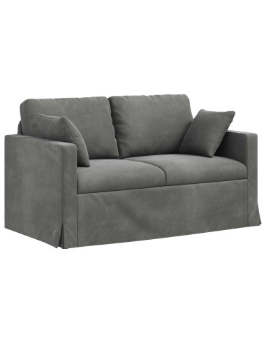 Set di divani 2 pcs Grigio scuro 138 x 78 x 80 cm Velluto