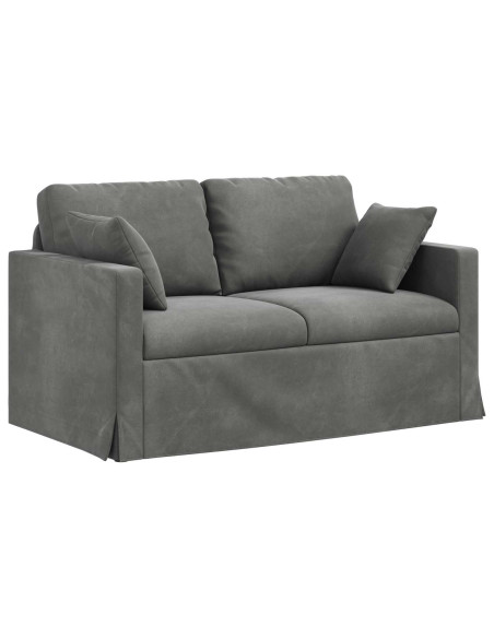 Set di divani 2 pcs Grigio scuro 138 x 78 x 80 cm Velluto
