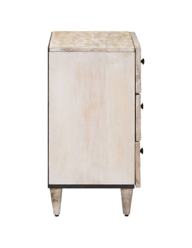 Mobiletto da Letto con cassetto Bianco 50 x 33 x 60 cm