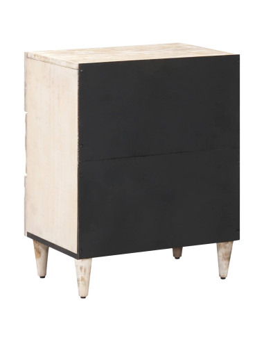 Mobiletto da Letto con cassetto Bianco 50 x 33 x 60 cm