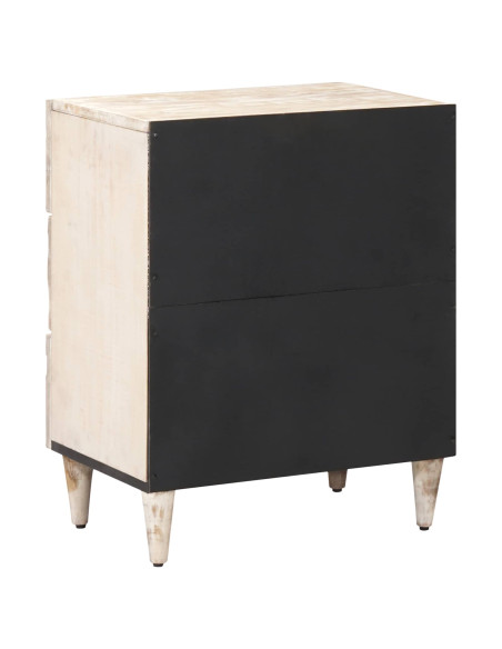 Mobiletto da Letto con cassetto Bianco 50 x 33 x 60 cm