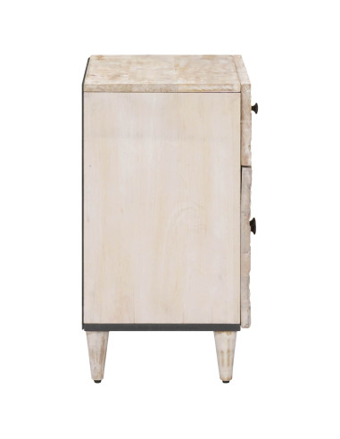 Mobiletto da Letto con cassetto Bianco 50 x 33 x 60 cm