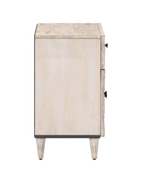 Mobiletto da Letto con cassetto Bianco 50 x 33 x 60 cm