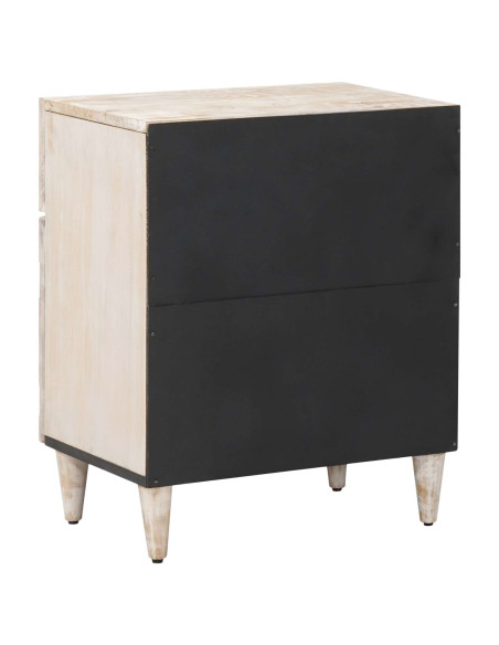 Mobiletto da Letto con cassetto Bianco 50 x 33 x 60 cm