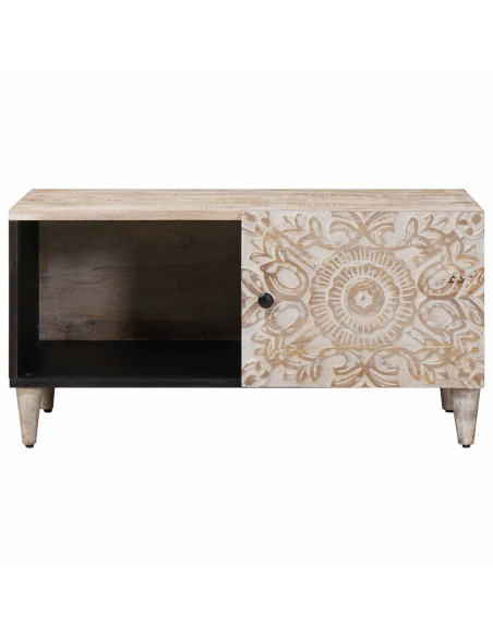 Tavolino da salotto Bianco 80 x 50 x 40 cm
