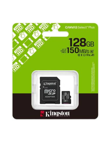 Kingston Micro SD 128GB Cl10 Canvas S.Plus SDCS3/128GB +Ad.SD