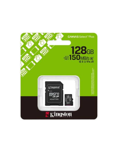 Kingston Micro SD 128GB Cl10 Canvas S.Plus SDCS3/128GB +Ad.SD