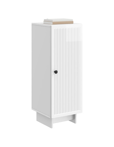 Armadietto Bianco Lucido 33 x 34,5 x 90 cm Legno ingegnerizzato
