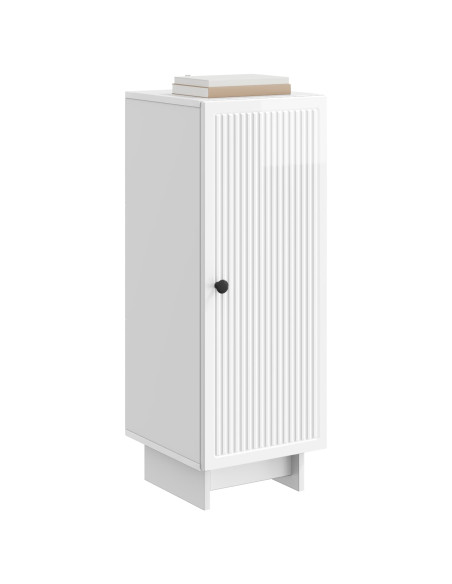 Armadietto Bianco Lucido 33 x 34,5 x 90 cm Legno ingegnerizzato