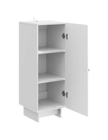 Armadietto Bianco Lucido 33 x 34,5 x 90 cm Legno ingegnerizzato