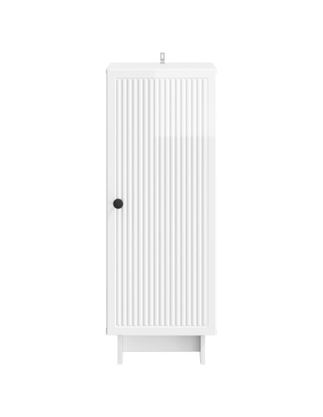 Armadietto Bianco Lucido 33 x 34,5 x 90 cm Legno ingegnerizzato