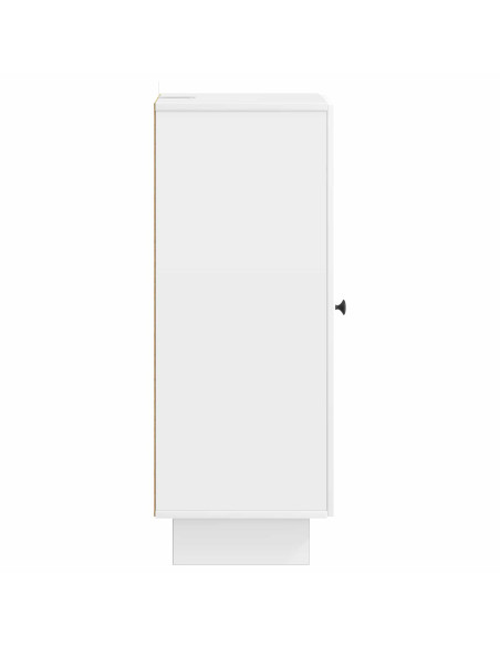 Armadietto Bianco Lucido 33 x 34,5 x 90 cm Legno ingegnerizzato