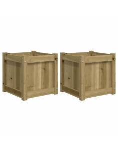Fioriere da Giardino 2 pz in Legno di Pino Impregnato 2