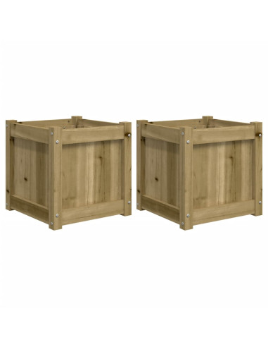 Fioriere da Giardino 2 pz in Legno di Pino Impregnato
