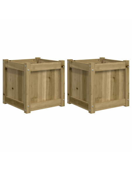 Fioriere da Giardino 2 pz in Legno di Pino Impregnato