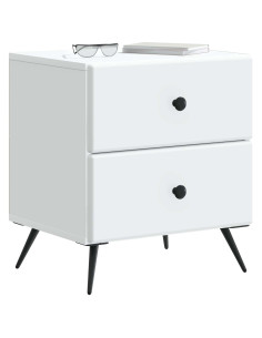Armadio da Notte con cassetto Bianco 43 x 34,5 x 47,5 cm 2