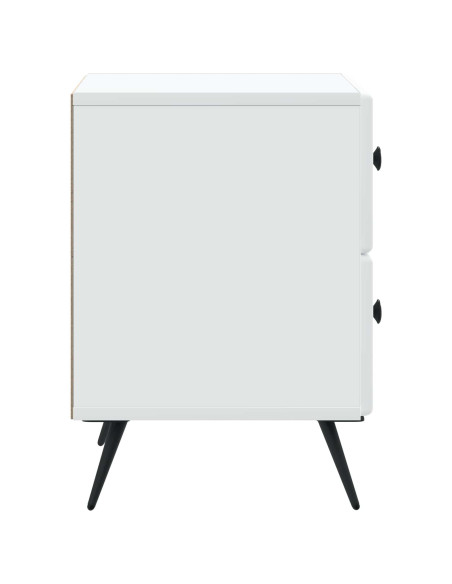 Armadio da Notte con cassetto Bianco 43 x 34,5 x 47,5 cm