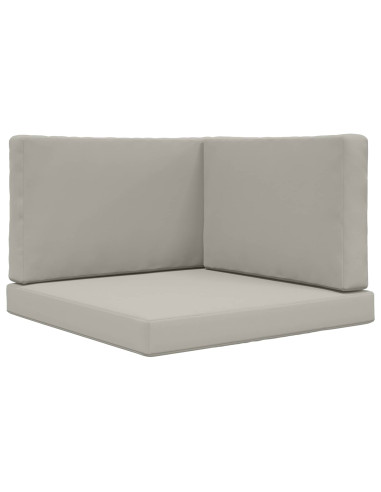 Cuscino per divano da esterno 3 pcs Grigio Poliestere