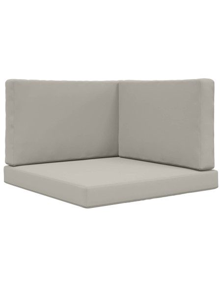 Cuscino per divano da esterno 3 pcs Grigio Poliestere