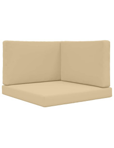 Cuscino per divano da esterno 3 pcs Beige Poliestere 2
