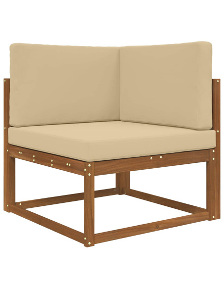 Cuscino per divano da esterno 3 pcs Beige Poliestere