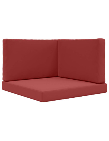 Cuscino per divano da esterno 3 pcs Rosso vino Poliestere
