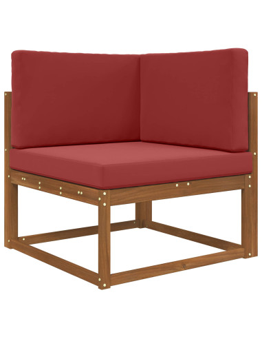 Cuscino per divano da esterno 3 pcs Rosso vino Poliestere
