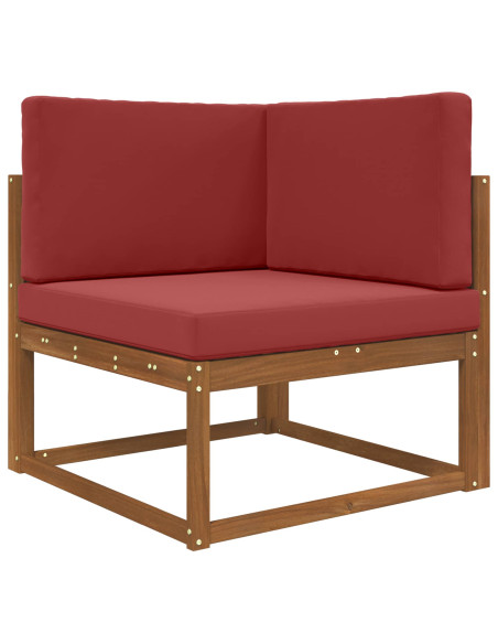 Cuscino per divano da esterno 3 pcs Rosso vino Poliestere