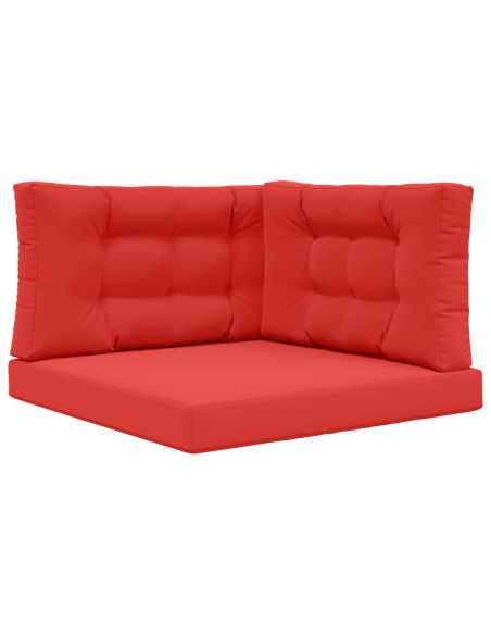 Cuscino per divano da esterno 3 pcs Rosso Poliestere