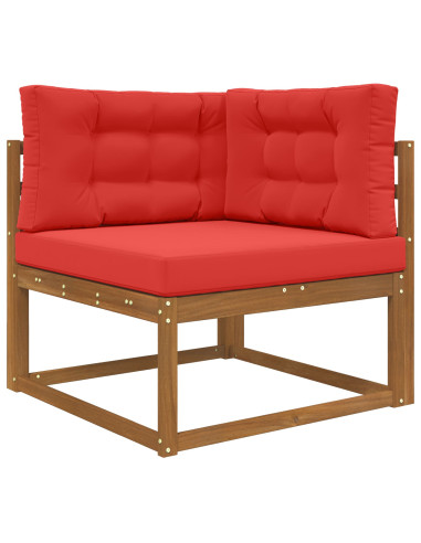 Cuscino per divano da esterno 3 pcs Rosso Poliestere