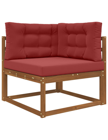 Cuscino per divano da esterno 3 pcs Rosso vino Poliestere