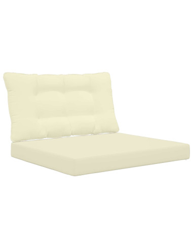 Cuscino per divano da esterno 2 pcs Crema Poliestere