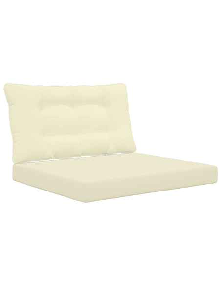 Cuscino per divano da esterno 2 pcs Crema Poliestere
