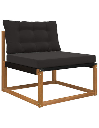 Cuscino per divano da esterno 2 pcs Nero Poliestere