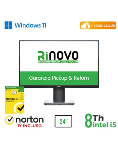 RINOVO ALL-IN-ONE DELL 24" P2419HC + Ultra DELL 7070 i5-8X00 8GB 256SSD W11P CLOUD20GB Grade A 1Y Wa