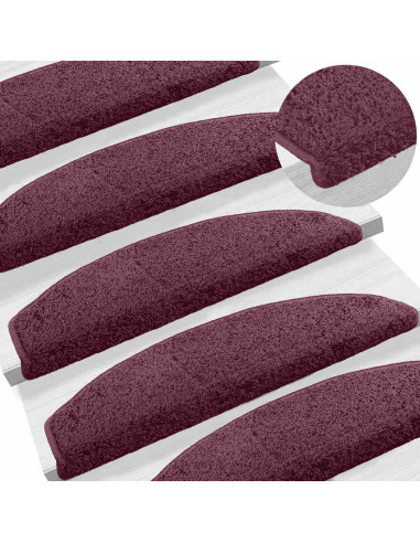 Tappetini per scale autoadesivi 15 pcs Viola scuro