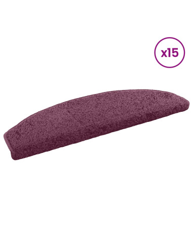 Tappetini per scale autoadesivi 15 pcs Viola scuro
