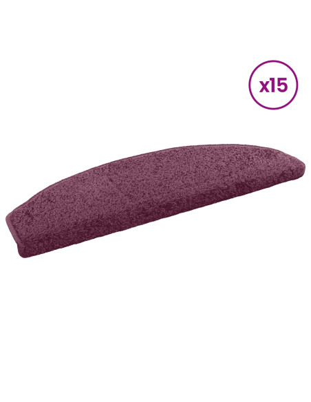 Tappetini per scale autoadesivi 15 pcs Viola scuro