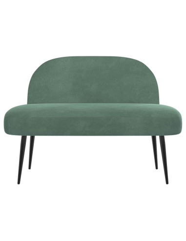 Panchina imbottita con schienale verde mare 110 x 60 x 76 cm