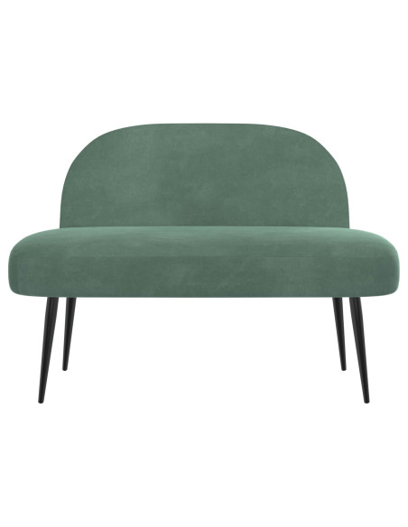 Panchina imbottita con schienale verde mare 110 x 60 x 76 cm