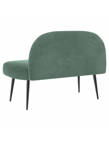 Panchina imbottita con schienale verde mare 110 x 60 x 76 cm