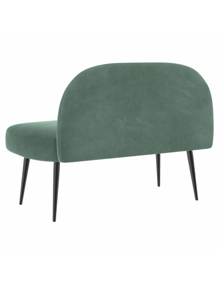Panchina imbottita con schienale verde mare 110 x 60 x 76 cm