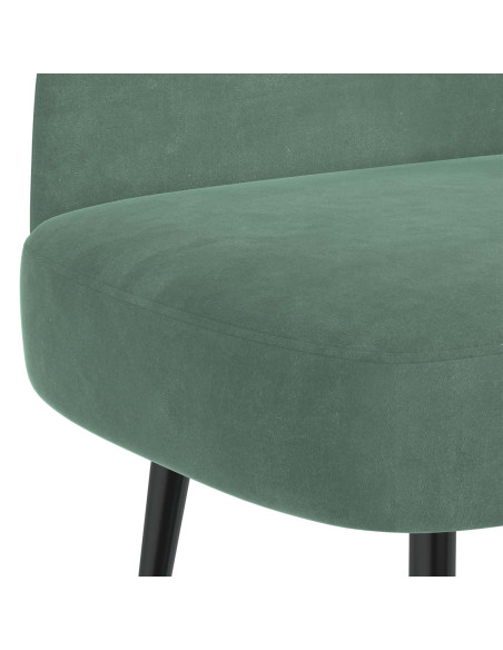Panchina imbottita con schienale verde mare 110 x 60 x 76 cm
