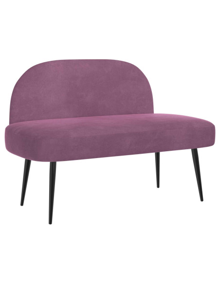 Panchina imbottita con schienale Viola 110 x 60 x 76 cm Velluto