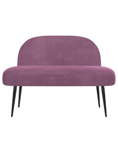 Panchina imbottita con schienale Viola 110 x 60 x 76 cm Velluto