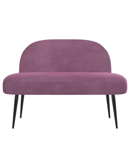 Panchina imbottita con schienale Viola 110 x 60 x 76 cm Velluto