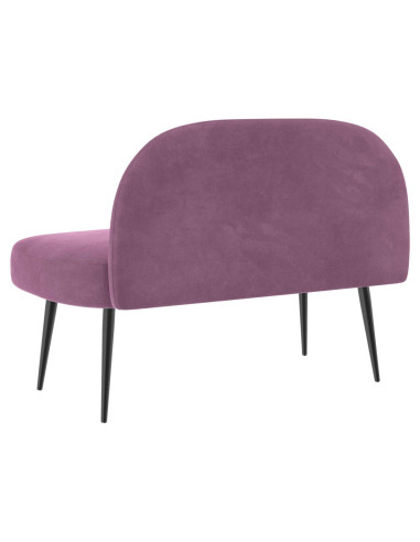 Panchina imbottita con schienale Viola 110 x 60 x 76 cm Velluto