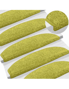 Tappetini per scale autoadesivi 15 pcs Verde 80 x 24,5 x 3,5 cm 2