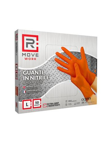 RMove Guanti Nitrile Arancione Lavoro SP FG 8.0g 1Cnf/50pz Tg L