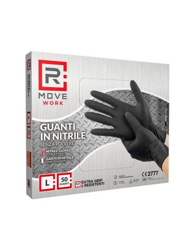 RMove Guanti Nitrile Nero Lavoro SP FG 8.0g 1Cnf/50pz Tg L